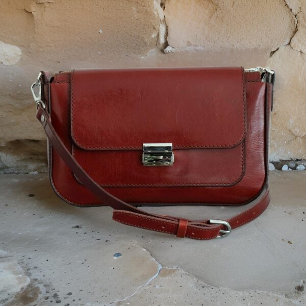 crossbody kožená kabelka HERMIA-classy